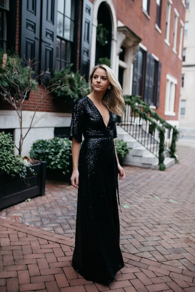 Black Sequin Dress