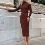 Brown Bodycon Dress