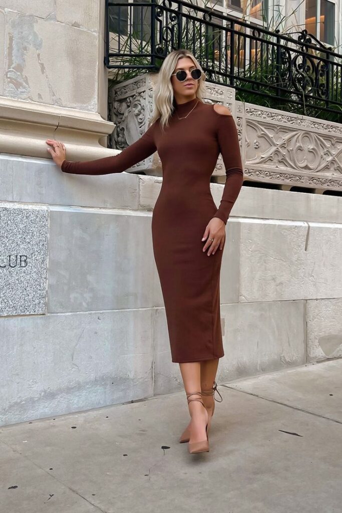 Brown Bodycon Dress