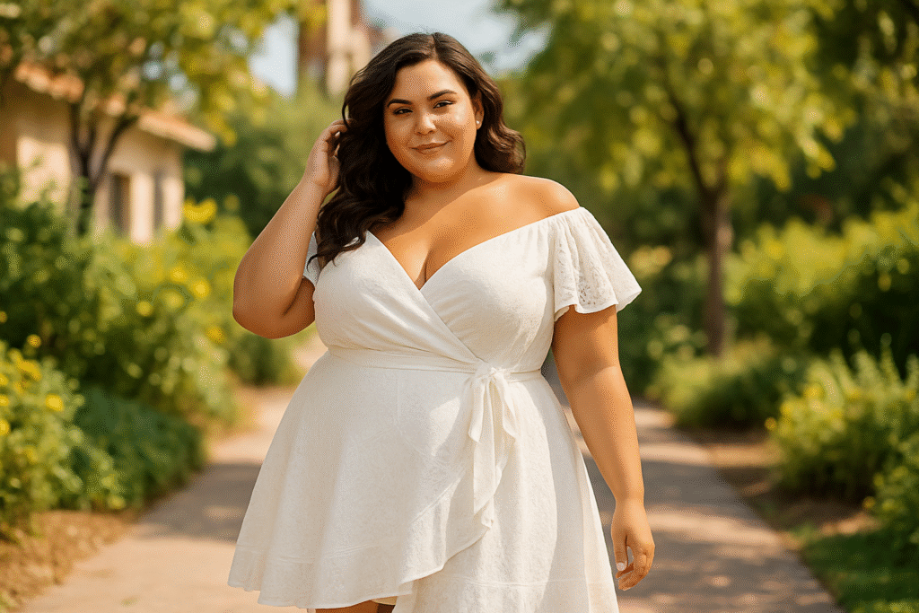 Plus Size White Dress