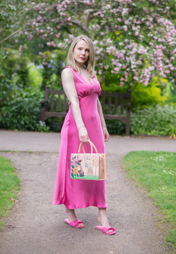Pink Satin Dress