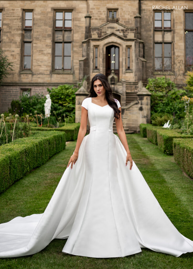modest white dress