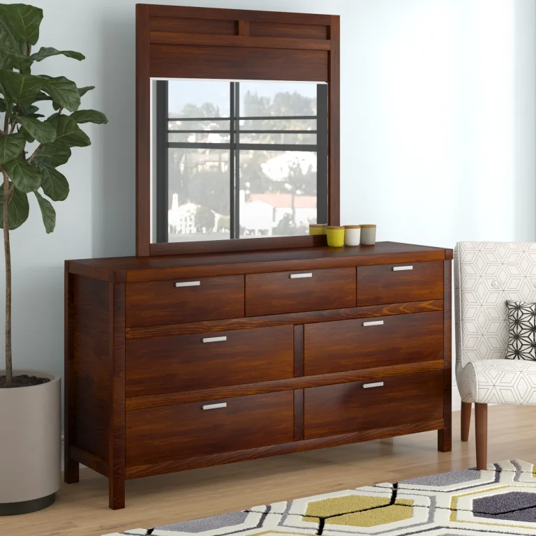 dresser with mirror